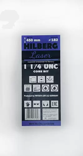 Алмазная буровая коронка 182*450 мм 1 1/4" UNC Hilberg Laser HD722 - интернет-магазин «Стронг Инструмент» город Новосибирск