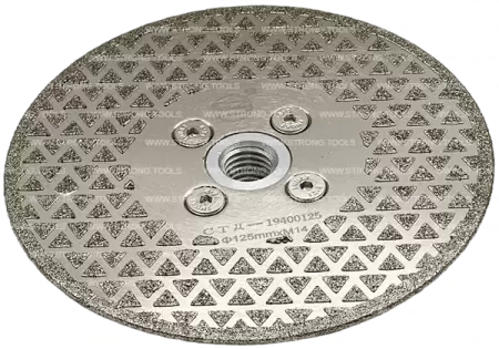 Алмазный диск с фланцем 125*М14 (гальванический) Strong СТД-19400125 - интернет-магазин «Стронг Инструмент» город Новосибирск