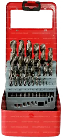 Набор сверл по металлу из 25 предметов 1.0-13.0мм Strong СТС-021000025 - интернет-магазин «Стронг Инструмент» город Новосибирск