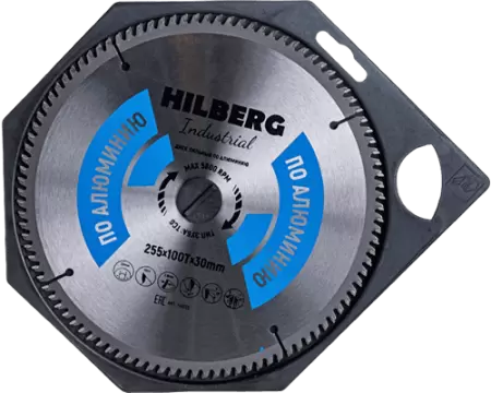 Пильный диск по алюминию 255*30*Т100 Industrial Hilberg HA255 - интернет-магазин «Стронг Инструмент» город Новосибирск