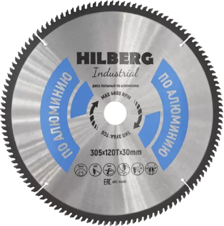 Пильный диск по алюминию 305*30*Т120 Industrial Hilberg HA305 - интернет-магазин «Стронг Инструмент» город Новосибирск