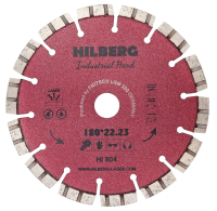 Диск алмазный отрезной по железобетону 180*22.23*10*2.6мм Industrial Hard Laser Hilberg HI804