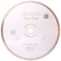 Диск алмазный отрезной 250*25.4*8.0*1.6мм по керамограниту Super Hard Hilberg HM670