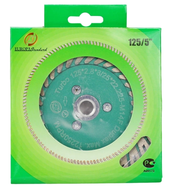 Алмазный диск с фланцем 125*М14*8/25*3.5мм Turbo Strong СТД-17000125 - интернет-магазин «Стронг Инструмент» город Новосибирск
