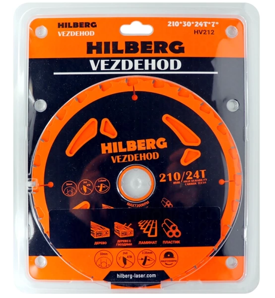 Универсальный пильный диск 210*30*24Т Vezdehod Hilberg HV212 - интернет-магазин «Стронг Инструмент» город Новосибирск